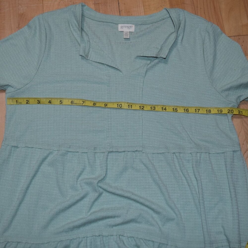 GREIGE Women's Sz XL Sage Tiered Babydoll Swing Dress - EXCELLENT Condition - Picture 7 of 7